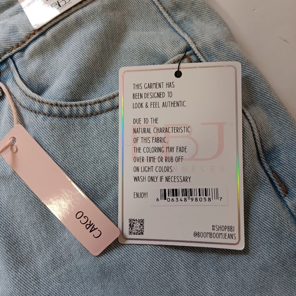 BB Jeans women's cargo pants,straight leg,Low rise,Ligh Blue,sz 9/29, Cotton. - Picture 6 of 17
